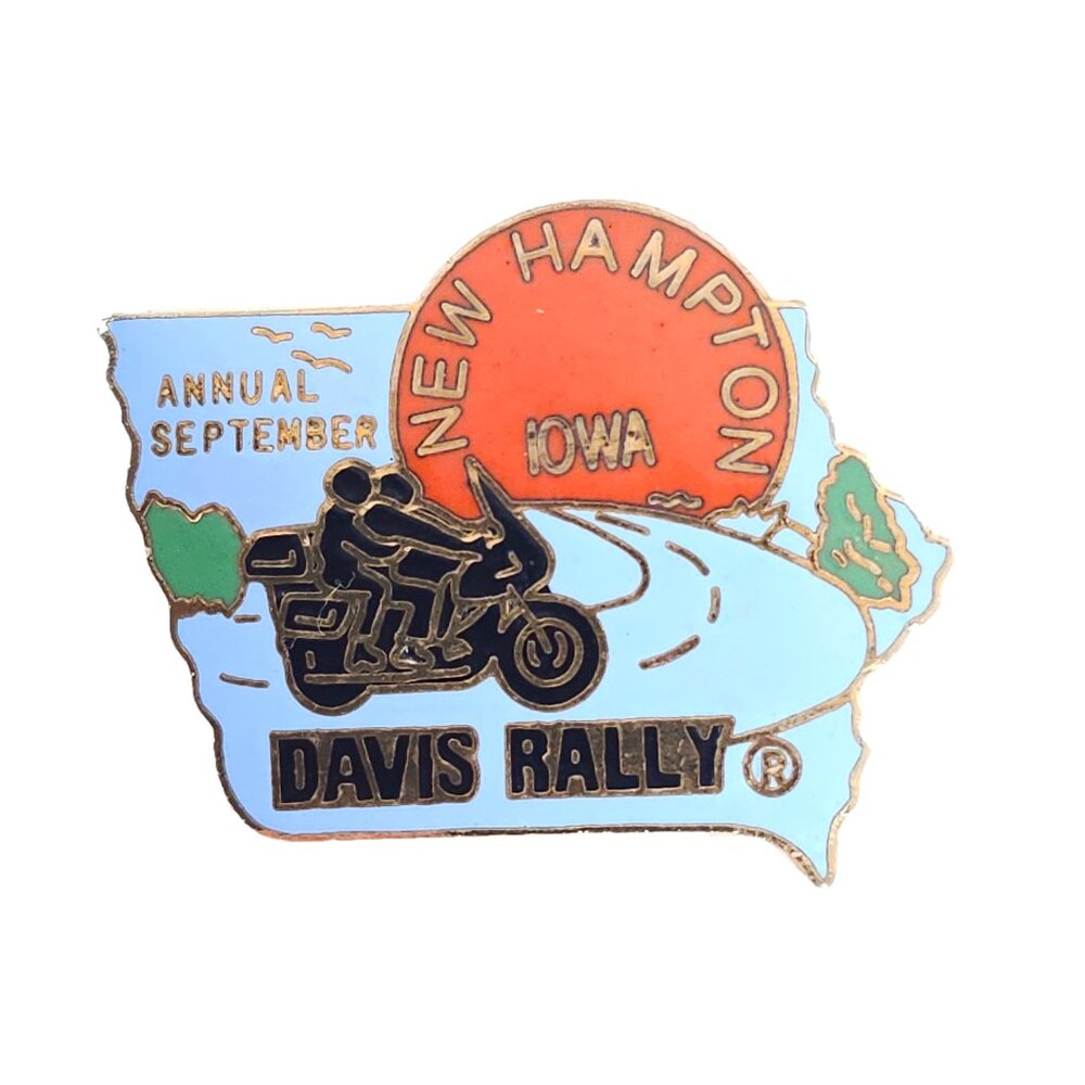 Davis Motorcycle Rally New Hampton Iowa Pin